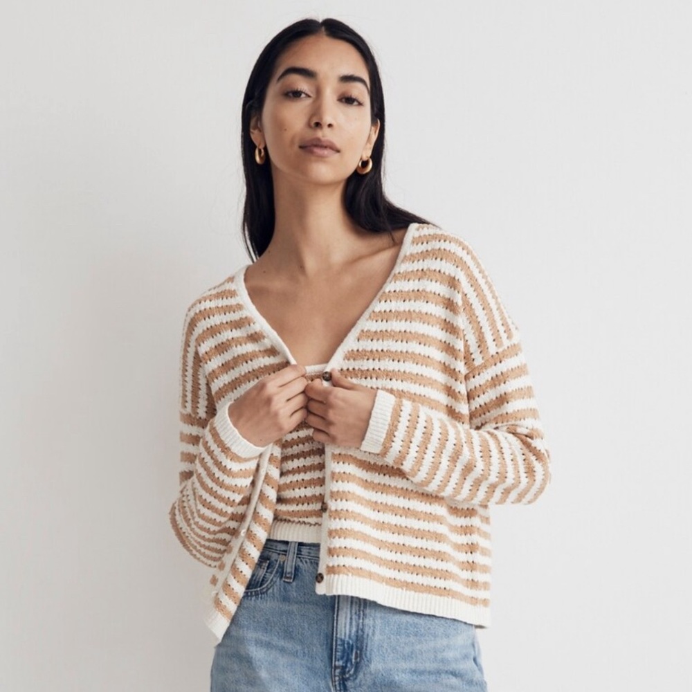 Madewell Open Stitch Cardigan and Tank Set